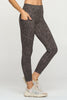 Liz - Wet Sand Abstract Leopard w Pockets 7/8 Legging