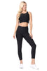 Luna - Solid Black -  Compression Capri (High-Waist)