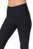 Luna - Solid Black -  Compression Capri (High-Waist)