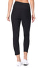 Luna - Solid Black -  Compression Capri (High-Waist)