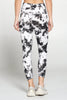 Mia -  B/W Silky Tie Dye 7/8 Legging (High-Waist) - FINAL SALE
