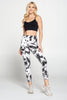 Mia -  B/W Silky Tie Dye 7/8 Legging (High-Waist) - FINAL SALE
