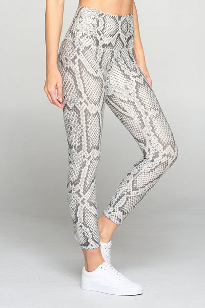 Mia - Glacier Grey Snake Skin 7/8 (HW) Activewear