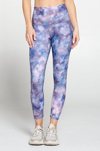 Mia - Orchid Ice Tie Dye Garden 7/8 (HW) Activewear