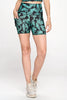 Mia Shorts - Amazon Palm Leaves w Pockets 5" (High-Waist)