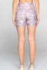 Mia Shorts - Lavender Watercolor Shorts w Pockets 5" (High-Waist SLIM COLLECTION) SIZE UP