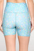 Mia Shorts - Washed Blue Garden w Pockets 5" (High-Waist)