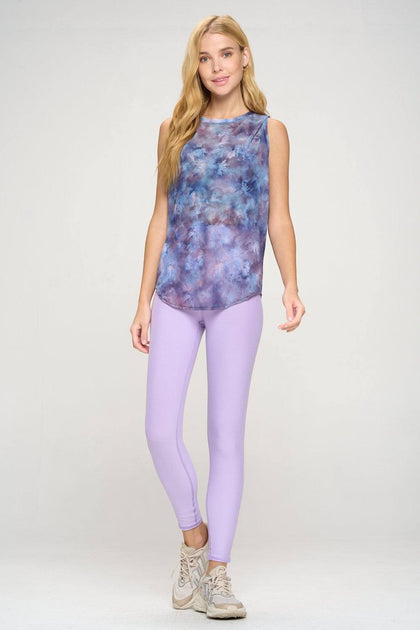 Orchid Tie Dye Garden Mesh Tank Activewear