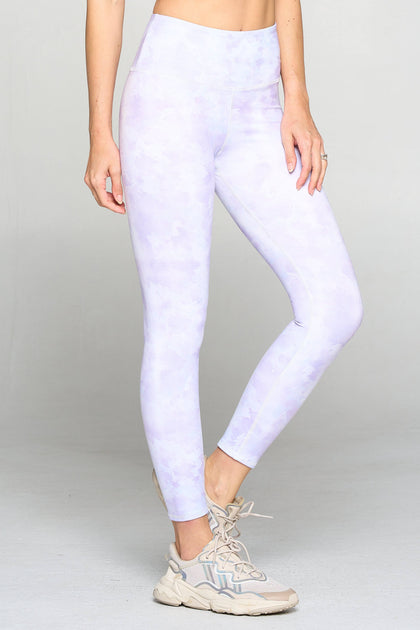 Sofia - Baby Lavender Watercolor 7/8 Legging (RW) Activewear