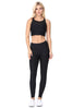 Sofia - Solid Black - 7/8 Middi Compression Legging (Regular-Waist)