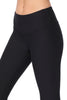 Sofia - Solid Black - 7/8 Middi Compression Legging (Regular-Waist)