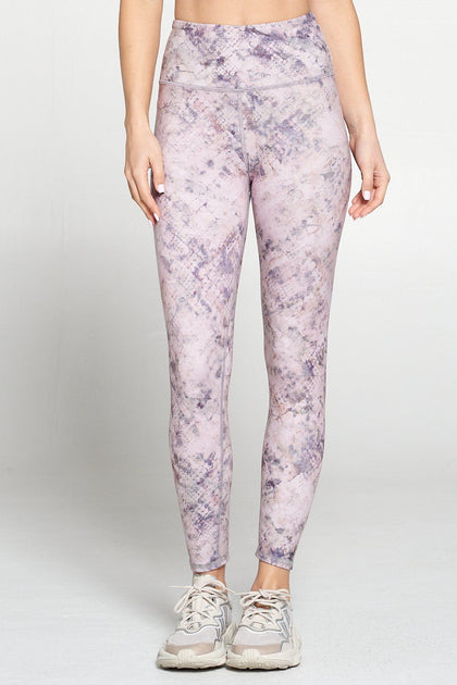 Sofia - Purple Grunge Flair 7/8 Legging (RW) Activewear