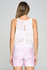 Stella - White Burnout Marble Drape Tank