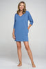 Tori - Indigo Dolman Long Sleeve Dress**FINAL SALE**