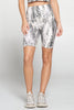 Vivian - Snake Skin Tan Biker Shorts 8" (High-Waist)Final Sale